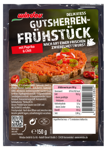 Delikatess Gutsherrenfrühstück mit Paprika & Chili