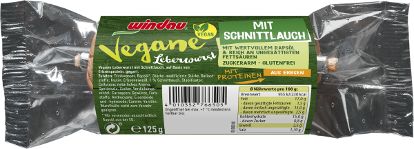 Windau Vegane Leberwurst mit Schnittlauch