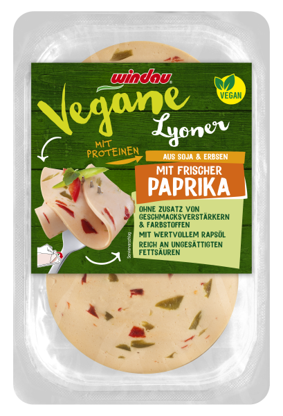 Vegane Lyoner mit frischer Paprika - Windau